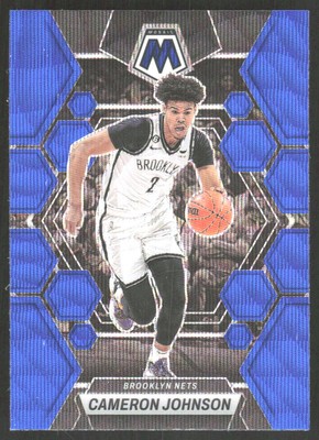 8569G 2022-23 Panini Mosaic #14 Cameron Johnson Blue Wave
