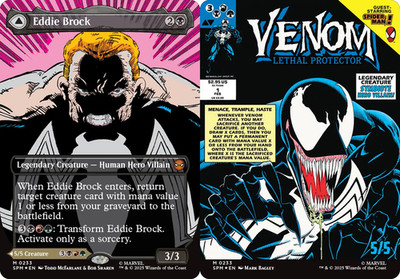 [1x] Eddie Brock // Venom, Lethal Protector (0233)  - Foil - Borderless Near Min