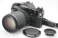 Canon AE-1 Program 35mm SLR Film Camera Black w/FD 35-105mm Lens EXC   Japan