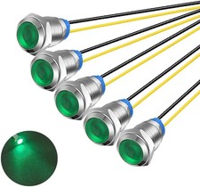 Gebildet 5Pcs 10Mm LED Metal Indicator Light 110V-220V AC Waterproof Signal Lam