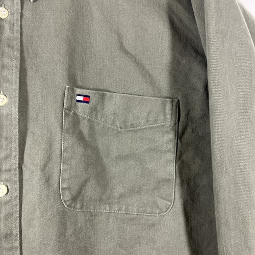 Camisa Tommy Hilfiger Abotonada Hombre Talla XXL Verde Logo - Imagen 4 de 7