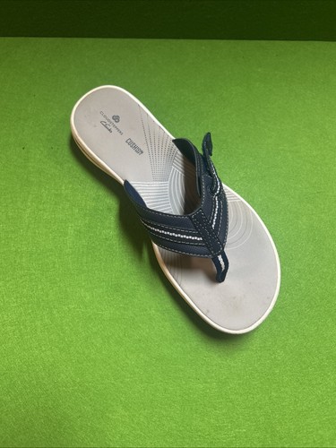 Clarks Women's Blue Cloudsteppers Brinkley Jazz Sandals Size 8 Summer Comfort