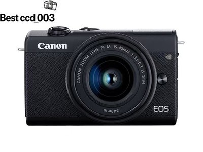 Canon EOS M200 Mirrorless Camera 15-45mm Lens Charger SD Good Condition Tested