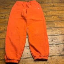Champion Reverse Weave Sweatpants Orange Fleece Joggers XS Mens Womens