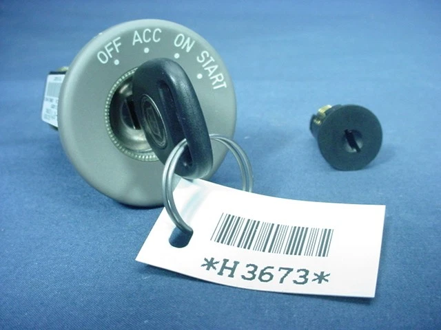 Juego completo de cilindros de bloqueo de llave PK3 RH gris oscuro OEM 12451048 para 98-04 Sevilla Foto 2 de 3