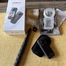 Insta360 X3 5.7K 360 Degree Action Camera  Black Open Box 