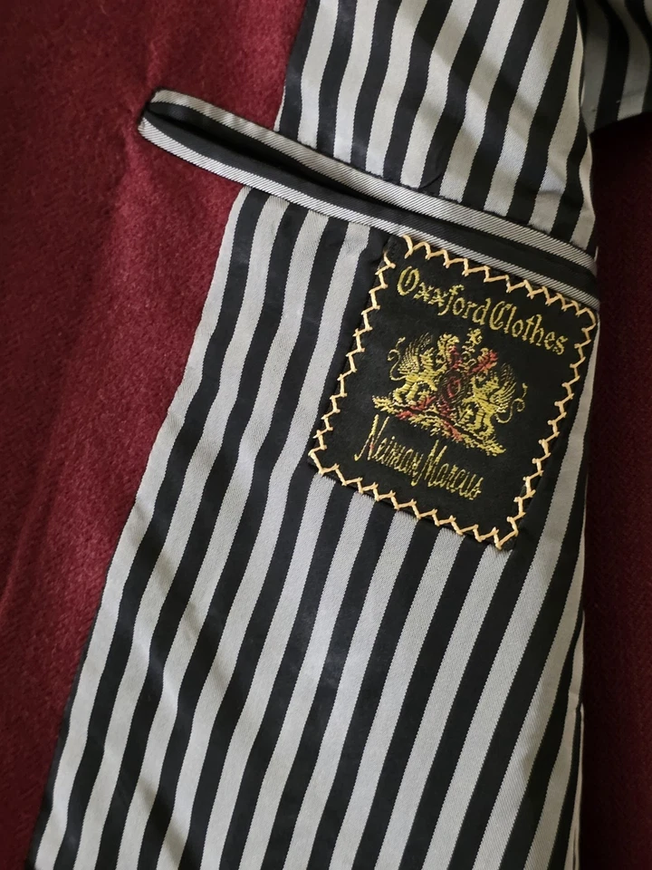 Blazer de lana de seda cachemir OXXFORD CLOTHES para hombre 43S espiga oxidada forrado 1/4 Foto 2 de 4