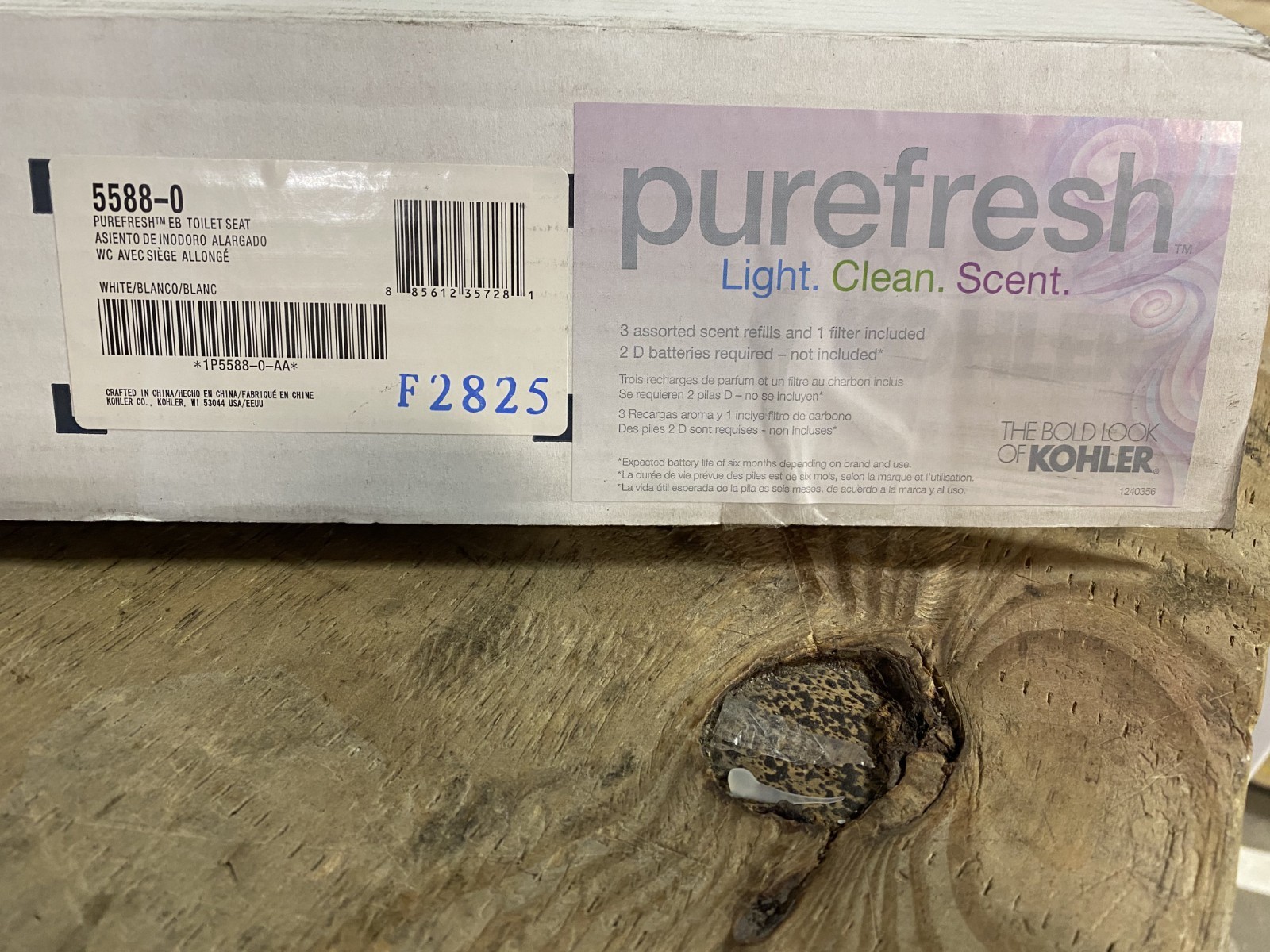 Kohler K-5588-0 Purefresh Elongated Closed Front Toilet Seat