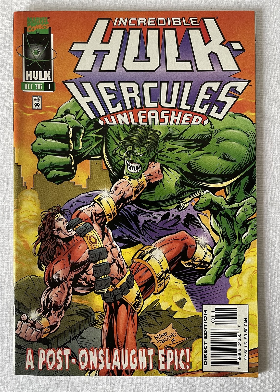 Vintage Issue 1 October 1996 Marvel Comics Incredible HULK HERCULES UNLEASHED VG