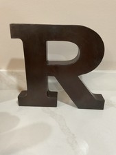 12  Dark Heavy Metal Letter  R  Rustic Decorative Industrial Art