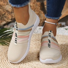 Ladies Womens Sock Trainers Sneakers Slip On Jogging Pumps Plimsole Shoes Size