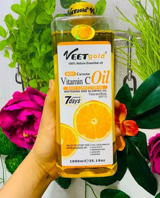 VEETGOLD VITAMIN C WHITENING & GLOWING OIL BODY CORRECTOR 1000ml