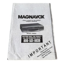 Original VTG Magnavox VR9361 VCR Owner's Manual w/ Quick Use Guide
