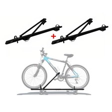 Fahrradträger Dachfahrradträger bis 17kg Aluminium Schwarz Fahrradhalter 2tlg