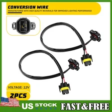 2PCS 5202 H16 to H11 H8 Fog Light Conversion Wire Harness Pigtail Extension
