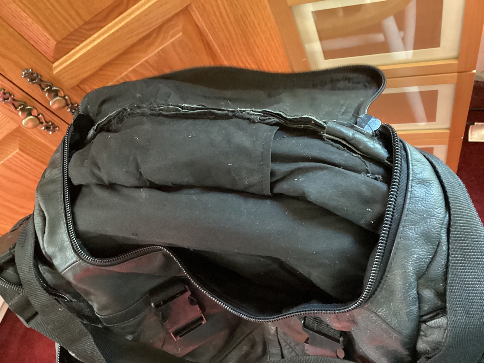 Black Leather Backpack - image 5