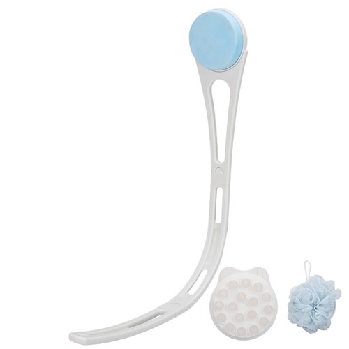 Shower Brush Set Skin Exfoliating Bath Back Sponge Scrubber Brush With Long TJS - Bild 18 von 24