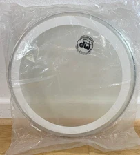 DW DRUM WORKSHOP 14" Stock HEAD Factory Logo Resonant Floor Tom Coated/Clear NEW