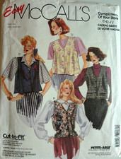 MCCALLS PATTERN 0021 VESTS  MISSES SIZES 14 16 18  UNCUT FF