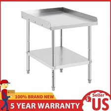 24x30 inch Stainless Steel Work Table ,2-Tier Commercial Kitchen Food Prep Table