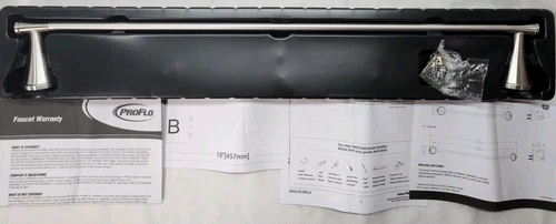 PROFLO PF2890 Nickel Modern 24" Towel Bar - Picture 3 of 7