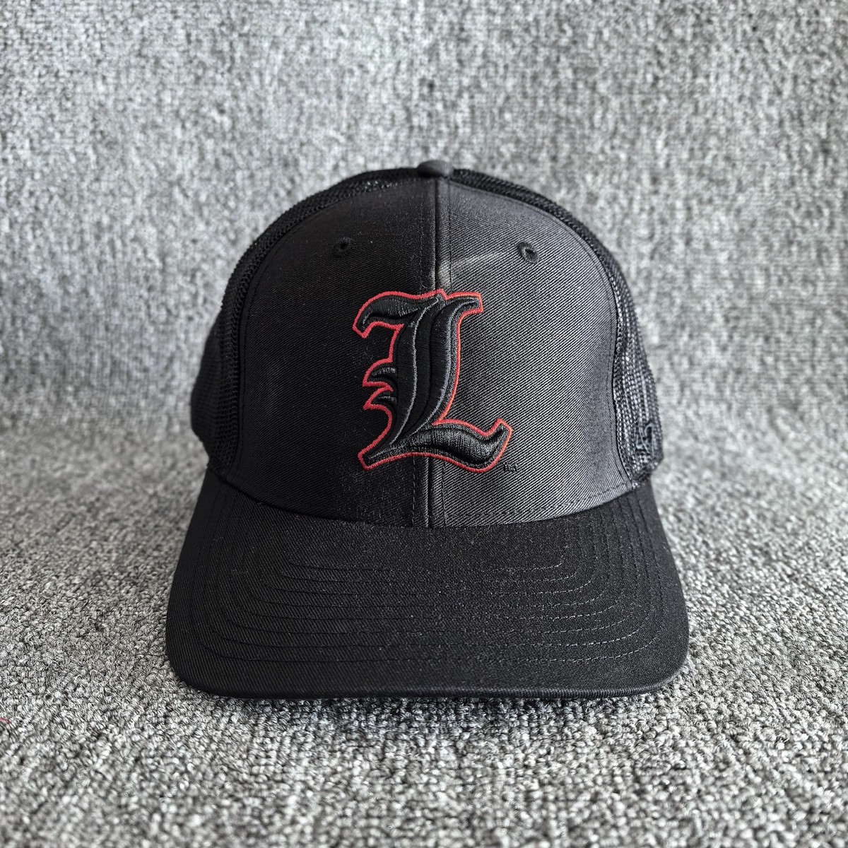 47 Brand Louisville Cardinals Black Trucker Hat Adjustable Snapback Cap NCAA