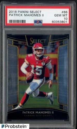 2018 Panini Select #66 Patrick Mahomes II Chiefs PSA 10 GEM MINT