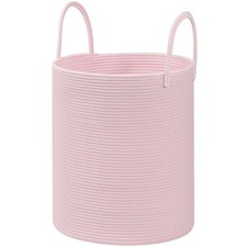 Cotton Rope Laundry Basket Hamper for Girls Kids Baby Nursery Hamper Bin Wove...