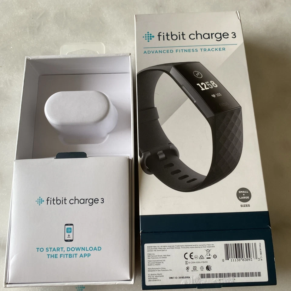 Fitbit Charge 3 Fitness Tracker Pedometer With Charger And Bands - image 4 of 4