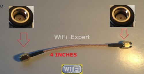 1 x 4 inches RG316 RP-SMA male to RP SMA male plug RF Pigtail Cable RG316 USA - 第 1/2 張圖片