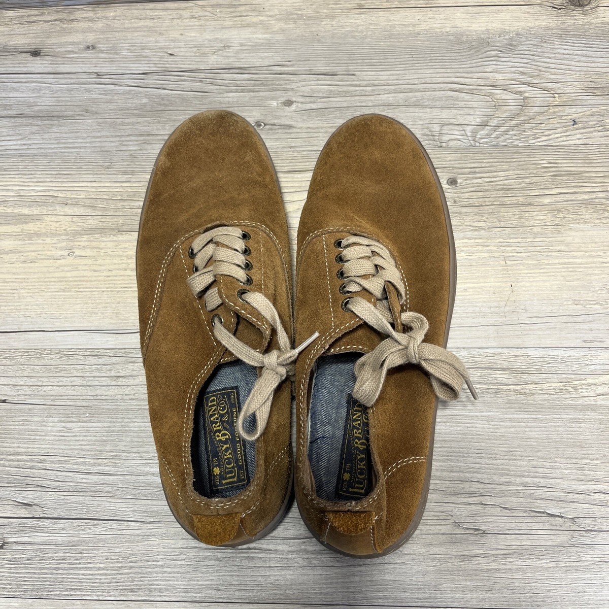 Lucky Brand Nubuck Suede Leather Lace Up Shoes Men