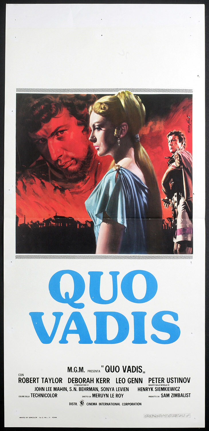 Locandina originale film Quo vadis (1951) - Regia di Mervyn LeRoy