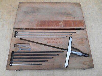 STARRETT 445 DEPTH MICROMETER , 0 - 9'' , 6'' BASE