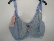 Boux Avenue Lilia Balconnette Bra Underwired Mint Blue Size 36F