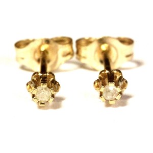 14k-yellow-gold-02ct-I3-L-round-diamond-stud-earrings-vintage-estate