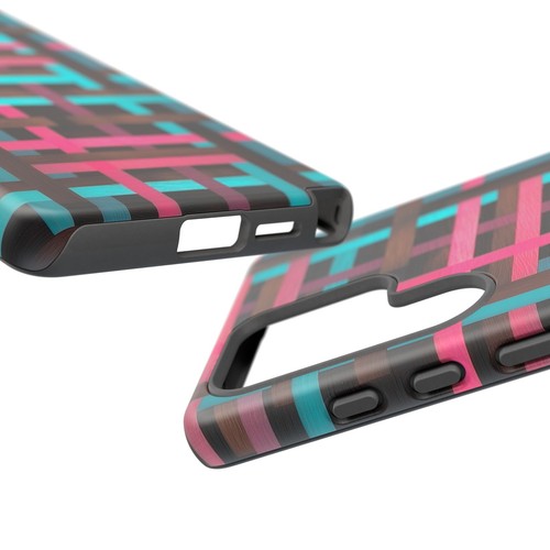 Pink Cyan Birch Grid Phone Case for iPhone, Samsung Galaxy, Pixel - 第 129/240 張圖片