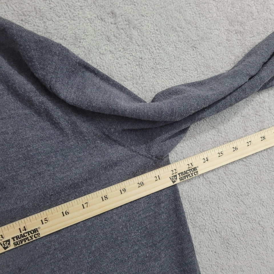 Suéter Piattelli Barneys New York Para Hombres Gris 1/4 Cremallera L 100% Lana Merino 28CT Foto 4 de 4