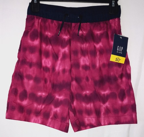 Gap Drawstring Swim Trunks Boy's L Dark Pink Elastic Waist Lightweight ~ New - Picture 3 of 5
