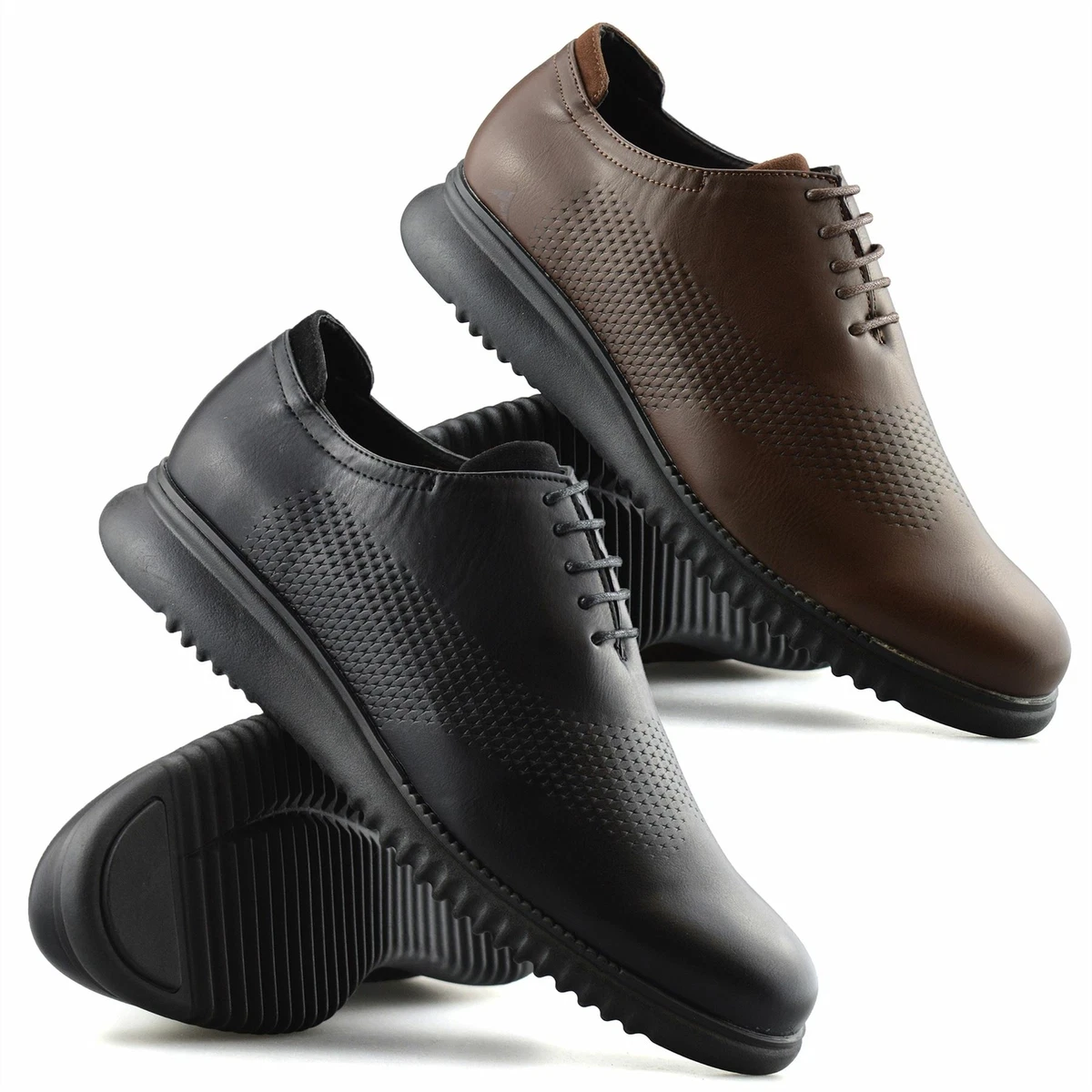 Mens Casual Smart Lace Up Oxford Brogue Walking Work Office