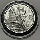 Elemetal Privateer The Storm Ship High Relief 2 Troy Oz .999 Fine Silver Round