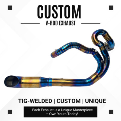 Street Rod 2-1 Exhaust | Blue Gold TIG Weld | VROD Models