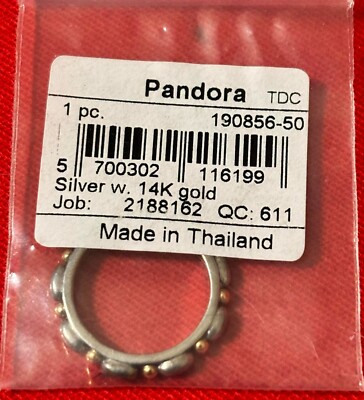 【m】 Authentic Pandora Silver Gold OPPOSITES ATTRACT Stacking