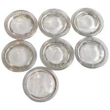 Vintage 6 Notched Presto & 1 Atlas Clear Glass Canning Jar Lid Inserts 2 5/8"