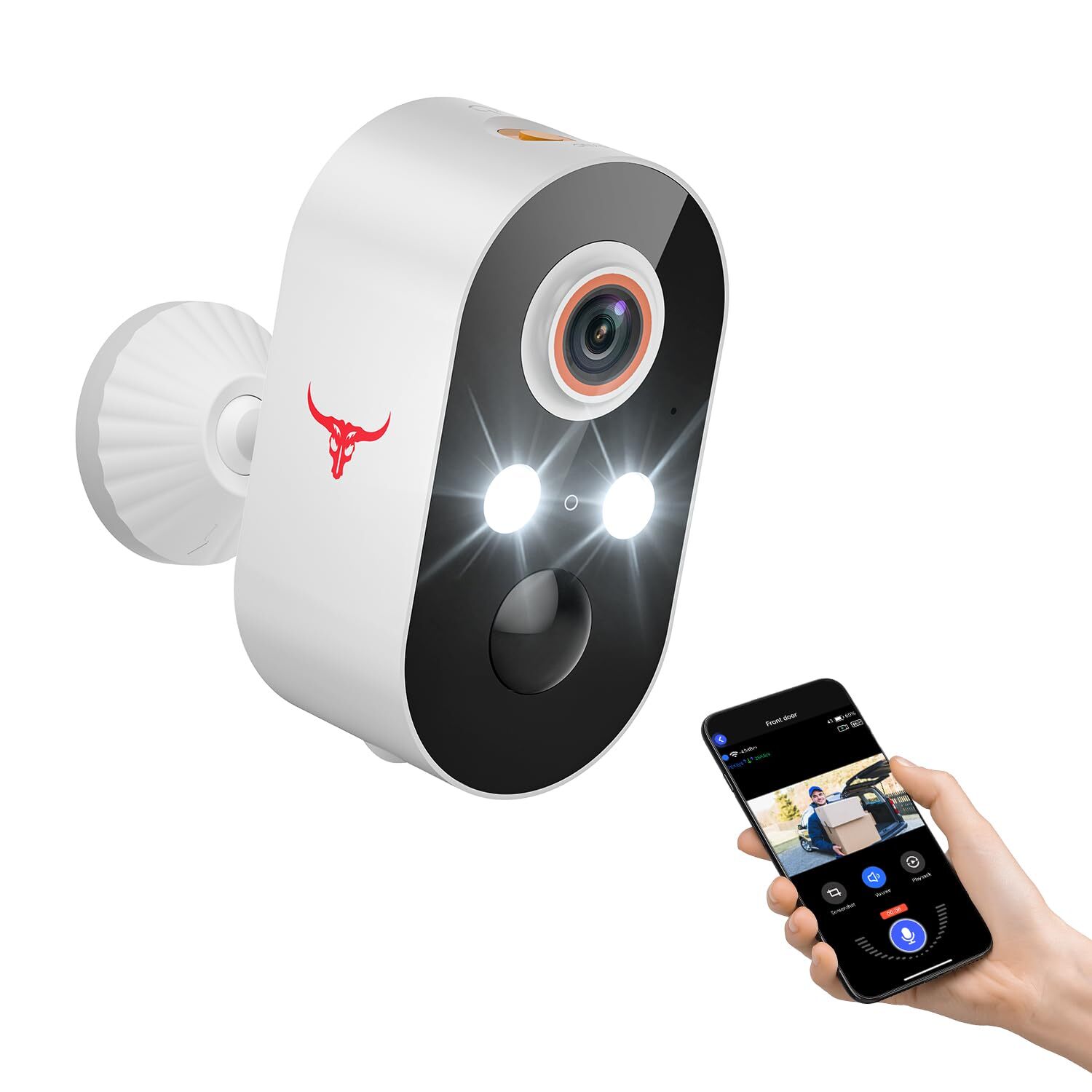 Security Camera Wireless Outdoor, 1080P Battery Power WiFi Surveillance, Indo...