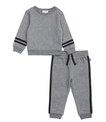 Kid's Charcoal Long Sleeve Sweatshirt and Pant Set for Baby Boys Infant and T...