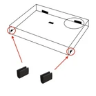 Technics SL-1200 SL-1210 Rubber Foot/Feet For Lid Dust Cover  (Corner Dampers)