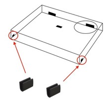 Technics SL-1200 SL-1210 Rubber Foot/Feet For Lid Dust Cover  (Corner Dampers)