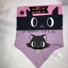 Baby Bandana Bib Headband Set 0-12 Mo Spooky Cutie 2 Piece