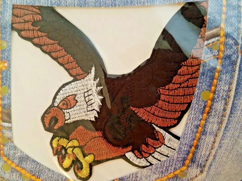 Aplique American EAGLE 4x4" tela cosida fusible e instrucciones - Imagen 1 de 4
