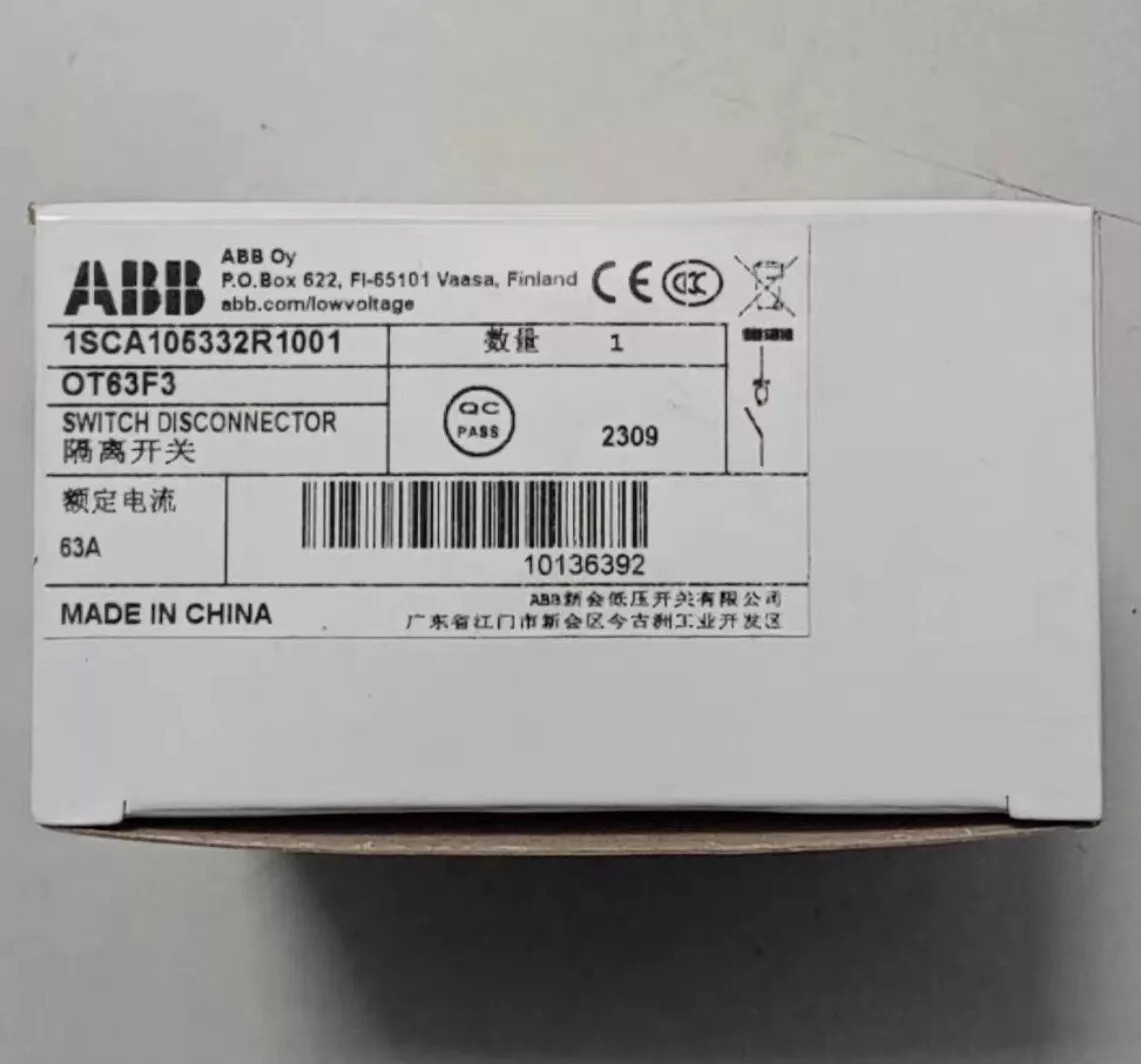 1PC Brand New ABB OT63F3 Switch Disconnector 1SCA105332R1001 Fast Shipping